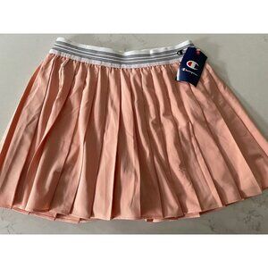 Champion Sport Tennis Woven Pleated Peach Skirt Size Medium‎ w/shorts NWT $55